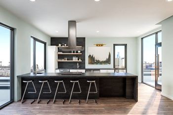 Clubhouse Kitchen at 23rd Place Apartments, Chicago